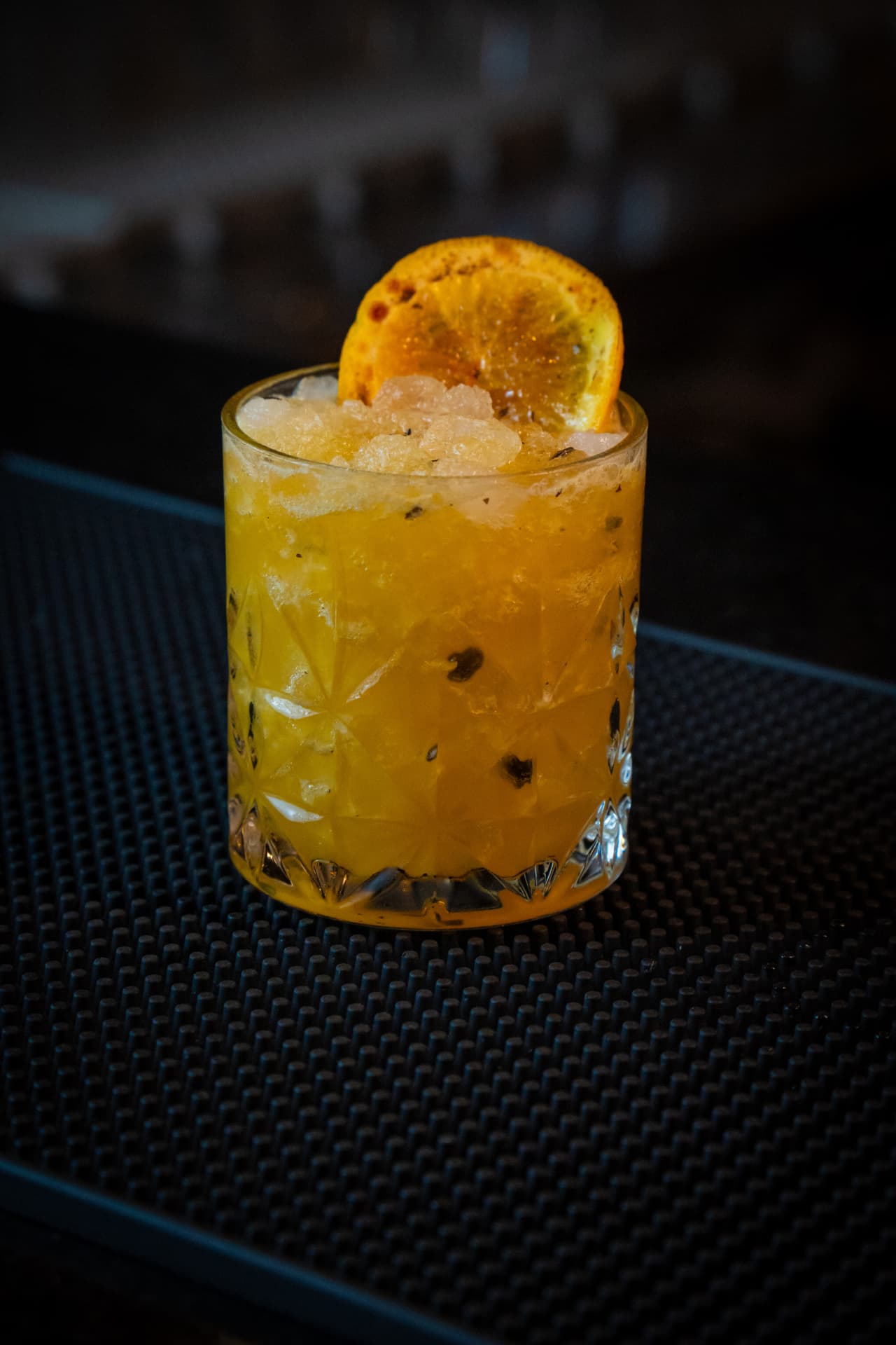Drink cítrico com laranja desidratada